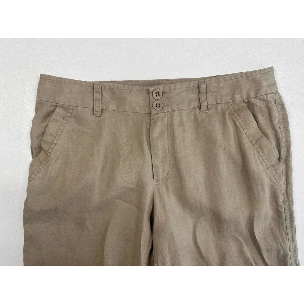 Women's Sz: 8 London Jeans Marisa Fit 100% Linen Casual Straight Leg Pants (b64) - Picture 6 of 7